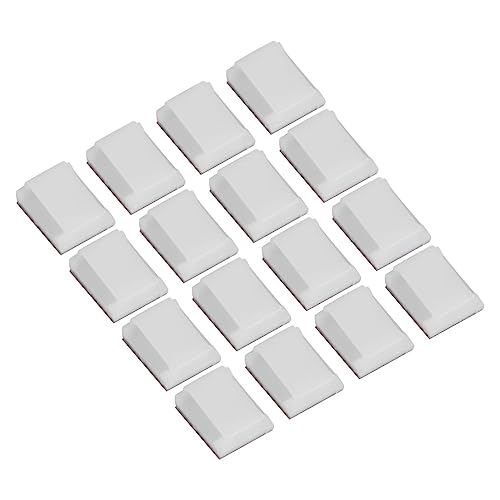 OSOLADY 100 Stück Netzkabelhalter Draht Schutz Clips Streifenlichtclip Montage Kabelschnalle Clip für LED-Streifenlicht Kabelklemme Schnalle für Datenleitung Weiß von OSOLADY