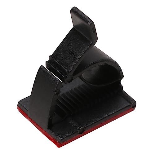 OSOLADY 100 Stück Teiliges Kabelmanagement Selbstklebende Verstellbare Acryl Kabelclips zur Kabelbefestigung Geeignet für Metall Kunststoff Holz Wiederverwendbar Schwarz von OSOLADY