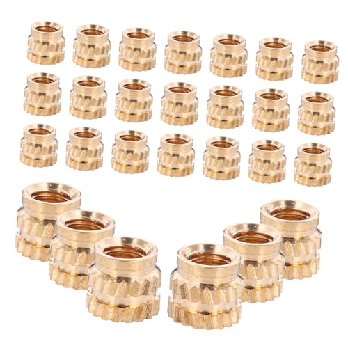 OSOLADY 100-teiliges Set Gewindeeinsätze Für Holz Gewindeeinbettungsmutter Muttereinsätze Einbettungsmuttern Einbettungsgewindeeinsatz Gewindeeinsatz Aus Messing Kupfer Golden OSOLADY 100-teiliges Set Gewindeeinsätze Für Holz Gewindeeinbettungsmutter Muttereinsätze Einbettungsmuttern Einbettungsgewindeeinsatz Gewindeeinsatz Aus Messing Kupfer Golden von OSOLADY