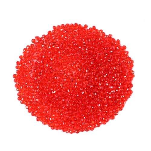 OSOLADY 1000stücke Transparente Acrylkristalle Für Tischdeko Spitzenkristalle Bastel-Strass Für Hochzeit Party Handwerk Rot von OSOLADY