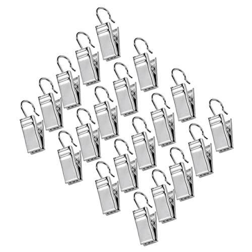 OSOLADY 100Stücke Metall Vorhang Clips Strapazierfähige Vorhangringe für Anbringen und Abnehmen für Badezimmer Schlafzimmer und Wohnzimmer von OSOLADY
