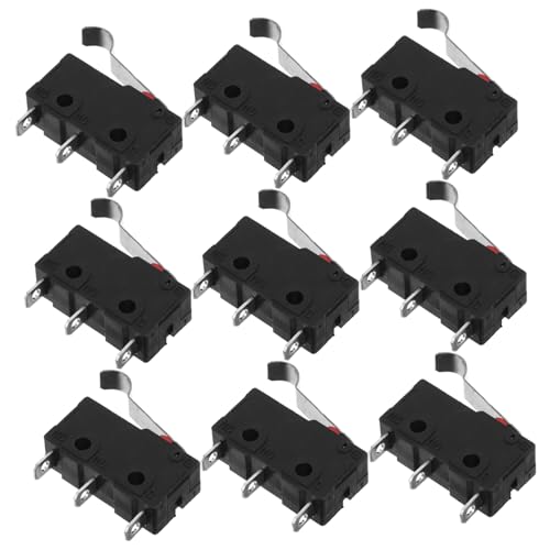 OSOLADY 10Stücke Grenzschalter mit Hebelarm Mikroschalter für Elektrische Geräte Momentary Roller Endschalter mit Gekrümmtem Präzise Steuerung für Mechanik OSOLADY 10Stücke Grenzschalter mit Hebelarm Mikroschalter für Elektrische Geräte Momentary Roller Endschalter mit Gekrümmtem Präzise Steuerung für Mechanik von OSOLADY