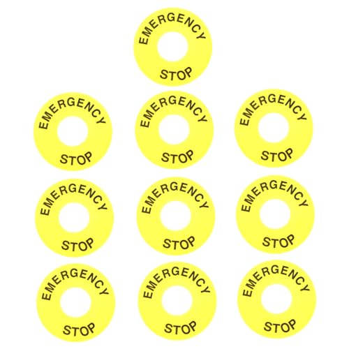 OSOLADY 10Stücke Knopfringe für Notstopp Ring Druckknopf Ersatz Installieren Leuchtende Farben für für Maschinen und Elektrogeräte OSOLADY 10Stücke Knopfringe für Notstopp Ring Druckknopf Ersatz Installieren Leuchtende Farben für für Maschinen und Elektrogeräte von OSOLADY