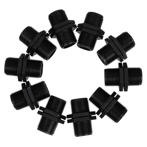 OSOLADY 10Stücke Kugelhahn Adapter für Schlauchverbindungen Hochwertige Kunststoffarmaturen für Bewässerungssysteme Auslaufsicher und Einfache Installation für Garten und Sanitär von OSOLADY