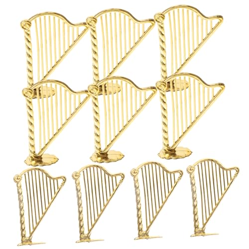 OSOLADY Miniatur Musikinstrumenten Ornament 10 Stück Harfen für Weihnachtsbaum Christbaumschmuck Musikinstrumenten Deko Weihnachtsfeier Dekoration Materialien von OSOLADY