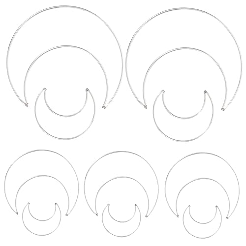 OSOLADY 10Stücke Reifen Mondförmige Ringe für DIY Dekoration Handgefertigte Zubehör für Kreative Bastelprojekte für und Handarbeit von OSOLADY
