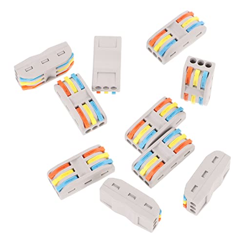OSOLADY 10Stücke Teiliges Steckerblock mit Hebelmuttern Elektrische Schnellverbindungen für Kabel Isolierend und Flammenhemmend Einfache Montage für Verschiedene Drahtdurchmesser OSOLADY 10Stücke Teiliges Steckerblock mit Hebelmuttern Elektrische Schnellverbindungen für Kabel Isolierend und Flammenhemmend Einfache Montage für Verschiedene Drahtdurchmesser von OSOLADY