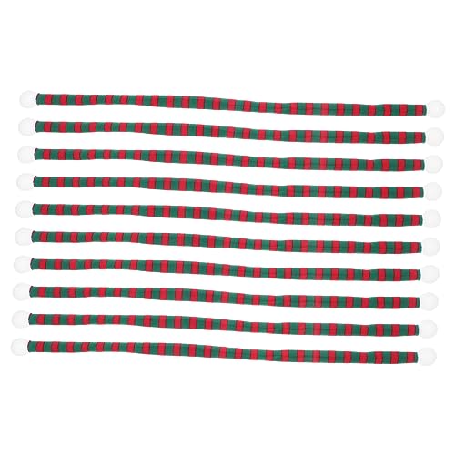 OSOLADY 10pcs Weihnachtsdekoration Kleiner Schal Ornament Striper Weihnachtsschal Für Weinflaschen Puppenspielzeug von OSOLADY