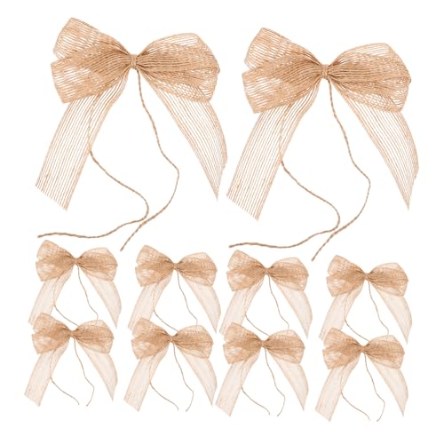 OSOLADY 10stücke Weihnachtsbaum Schleifen Handgefertigte Dekorative Bänder Für Christbaumschmuck Vielseitige Deko Für Hochzeiten Und Festliche Anlässe von OSOLADY