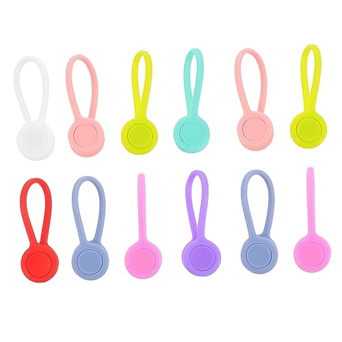 OSOLADY 12 Stück Magnetische Kabelclips Kabel Organizer Kabel Halter Bunte Flexible Kabelbinder für Büro Zuhause Schule Einfach zu Transportieren mit Nützlichem OSOLADY 12 Stück Magnetische Kabelclips Kabel Organizer Kabel Halter Bunte Flexible Kabelbinder für Büro Zuhause Schule Einfach zu Transportieren mit Nützlichem von OSOLADY
