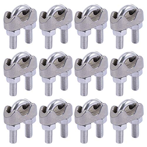 OSOLADY 12Stücke Rostfreie U Typ Drahtseilklemmen Edelstahlklemmen Für Drahtseile Kabelbefestigung Robuste Clips Zur Sicheren Verbindung Von Kabeln Seilen von OSOLADY