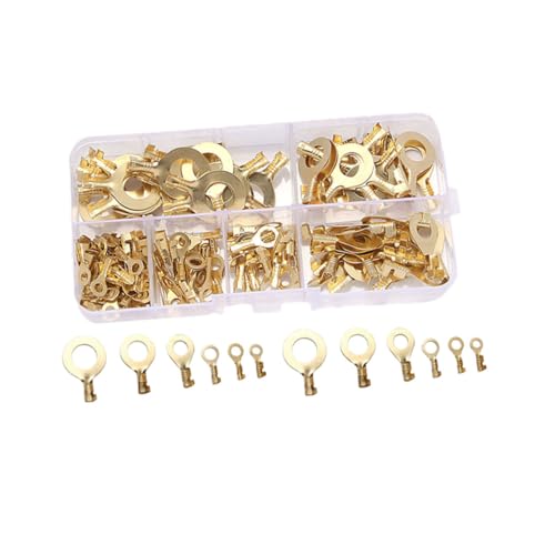 OSOLADY 150Stücke Kaltgepresste Crimpklemmenstecker Elektr Isolierte Anschlussstecker aus Hochwertigem Goldfarben Langlebig Korrosionsgeschützt OSOLADY 150Stücke Kaltgepresste Crimpklemmenstecker Elektr Isolierte Anschlussstecker aus Hochwertigem Goldfarben Langlebig Korrosionsgeschützt von OSOLADY