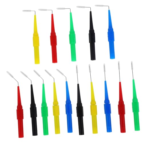 OSOLADY 15Stücke Multimeter Prüfspitzen Ergonomische Nadelprüfspitzen für Kfz Tests Vielseitig Einsetzbar Isolationsdurchdringend für Präzise Messungen Elektronik von OSOLADY