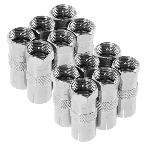 OSOLADY 16Stücke Stecker Koaxialkabeladapter für Tv Vernickelte Zinklegierung Einfache Installation Geeignet für und Digitale Audio Videokomponenten OSOLADY 16Stücke Stecker Koaxialkabeladapter für Tv Vernickelte Zinklegierung Einfache Installation Geeignet für und Digitale Audio Videokomponenten von OSOLADY