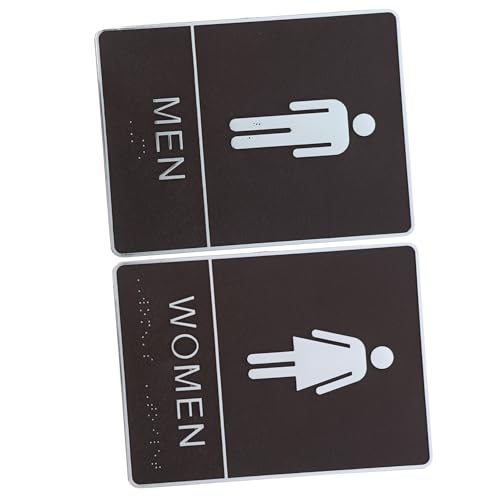OSOLADY 1Paar Acryl Braille Toilettenschild für Damen Herren Selbstklebendes Wc Schild mit Brailleschrift Einfache Montage Robustes Material für Toiletten von OSOLADY