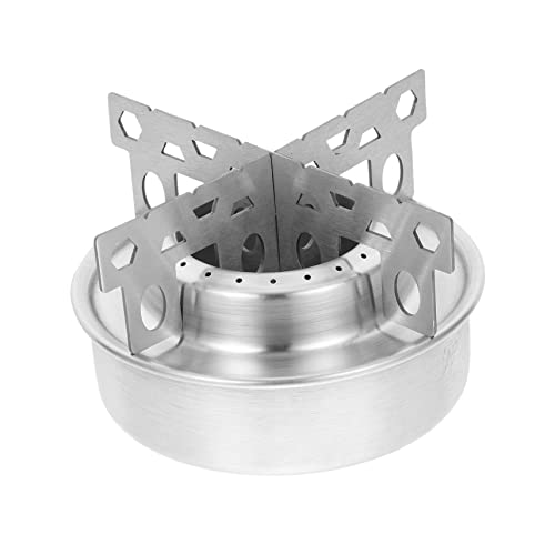 OSOLADY 1Satz Aluminium Alkoholherd Kreuzständer Faltbare Halterung Für Camping Und Picknick Und Tragbar Hochwertiges Material Mit Abdeckung Zubehör von OSOLADY