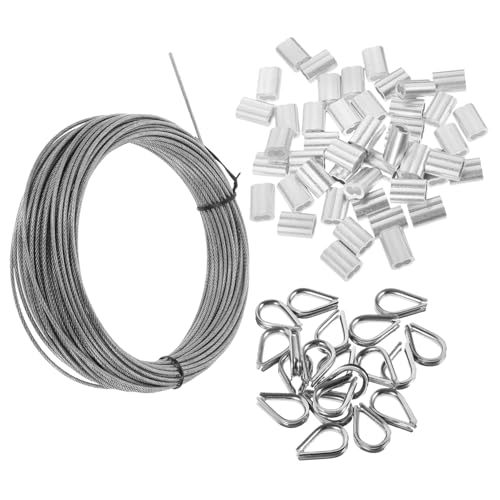 OSOLADY 1Satz Drahtseilset mit Kabel und Hülse Robuste Einfache Installation Hohe Zugfestigkeit für Elektriker und Rigging OSOLADY 1Satz Drahtseilset mit Kabel und Hülse Robuste Einfache Installation Hohe Zugfestigkeit für Elektriker und Rigging von OSOLADY
