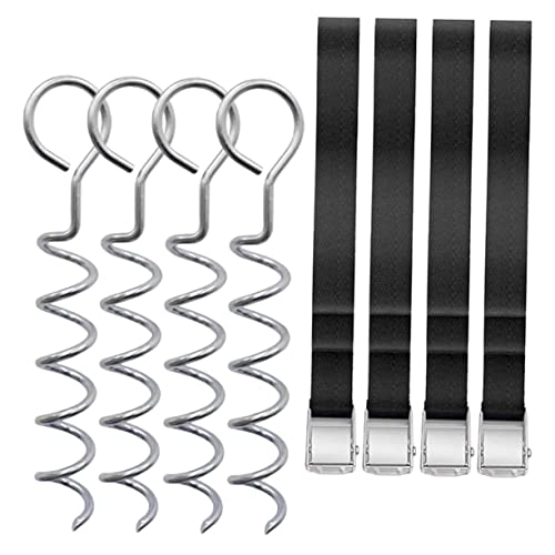 OSOLADY 1Satz Hochleistungs Zeltanker Set Spiralförmige Bodenanker für Trampolin Zelt und Hundehäuser Robuste Erdanker für Sicheren Halt bei Starkem Wind Runde Pfähle Gurtband OSOLADY 1Satz Hochleistungs Zeltanker Set Spiralförmige Bodenanker für Trampolin Zelt und Hundehäuser Robuste Erdanker für Sicheren Halt bei Starkem Wind Runde Pfähle Gurtband von OSOLADY