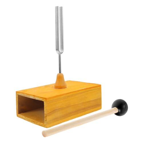 OSOLADY 1Satz Resonanzkasten aus Holz mit Hertz Frequenzgabel Akustik Laborgabel für Physikunterricht Stem Experimente und Klangforschung im Klassenzimmer Lehrmittel von OSOLADY