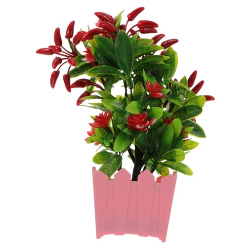 OSOLADY 1Stück Künstlicher Chili Bonsai im Topf Pflegeleichte Pflanzen Dekoration für Wohnzimmer Büro und Hotel Farbenfroh und Realistisch für OSOLADY 1Stück Künstlicher Chili Bonsai im Topf Pflegeleichte Pflanzen Dekoration für Wohnzimmer Büro und Hotel Farbenfroh und Realistisch für von OSOLADY