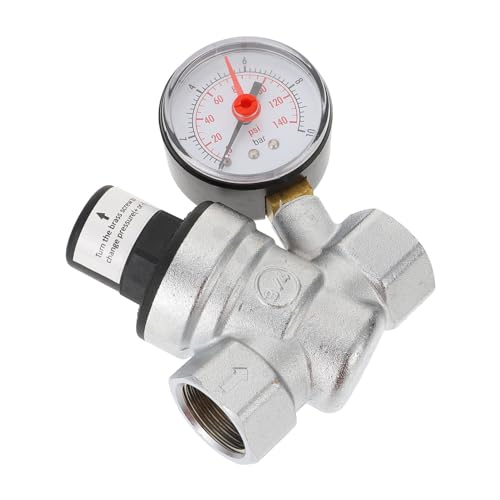 OSOLADY 1Stück Wasserdruckregler Druckminderer für Wasserleitung mit Manometer zur Präzisen Druckkontrolle für Hausinstallationen und Wasserversorgungssysteme OSOLADY 1Stück Wasserdruckregler Druckminderer für Wasserleitung mit Manometer zur Präzisen Druckkontrolle für Hausinstallationen und Wasserversorgungssysteme von OSOLADY