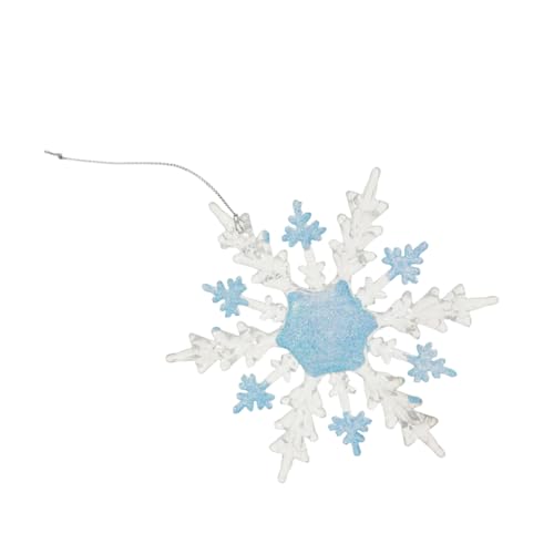 OSOLADY 1stück Transparente Acryl Schneeflocke Weihnachtsdekoration Blauer Weihnachtsbaum Schmuck Für Fenster Und Decke Deko von OSOLADY