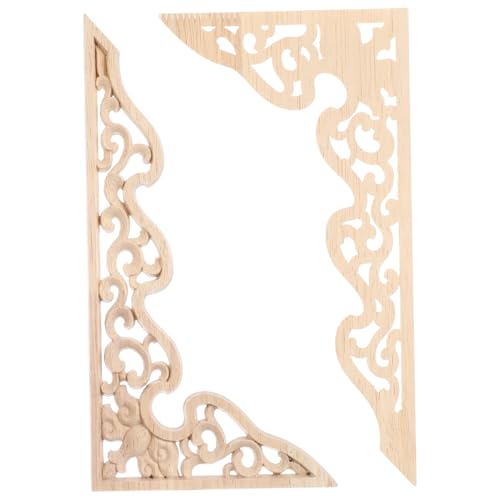 OSOLADY 2 Stück Holzornament Geschnitzte Holzverzierung Möbel Applique Vintage Holzdekor für Türen Schränke Wand DIY Aufkleber Holzverzierungen Möbel OSOLADY 2 Stück Holzornament Geschnitzte Holzverzierung Möbel Applique Vintage Holzdekor für Türen Schränke Wand DIY Aufkleber Holzverzierungen Möbel von OSOLADY