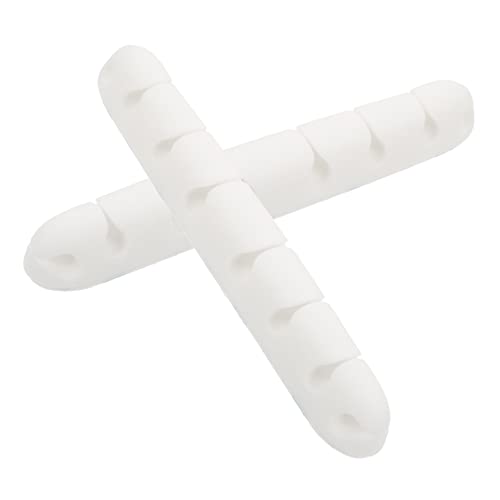 OSOLADY 2 Stück Kabelhalter Selbstklebender Desktop Kabel Organizer mit Fächern für Effizientes Kabelmanagement Passend für Verschiedene Oberflächen Geräte von OSOLADY