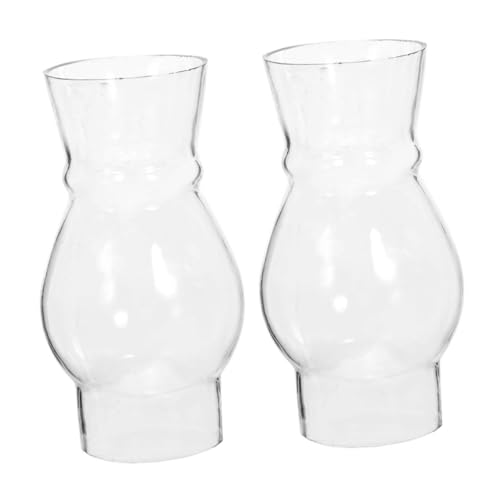 OSOLADY 2 Stück Klarglas Lampenschirm für Öllampe Ersatz für Petroleumlampe Retro Design Leicht Installierbar für Wohn und Dekorationszwecke OSOLADY 2 Stück Klarglas Lampenschirm für Öllampe Ersatz für Petroleumlampe Retro Design Leicht Installierbar für Wohn und Dekorationszwecke von OSOLADY