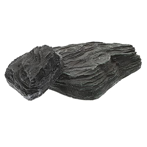 OSOLADY 2 Stück Kunststein Ornament Terrarium Fake Mossy Stone Decor Realistischer Harzstein von OSOLADY