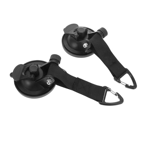 OSOLADY 2 Stück Schwere Saugnapf Haken mit Hoher Haftkraft Teiliges Robust und Wiederverwendbar für Camping Zeltheringe und Auto Markisen Einfache Montage ohne Werkzeug rutschfeste von OSOLADY