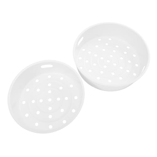 OSOLADY 2 Stück Teiliges Dampfgarer mit Griff für Haushalts Reiskocher Bpa Freie Kunststoff Dämpfeinsätze Vielseitiger Steamer Korb zum Gleichzeitigen Dampfgaren von Gemüse Fleisch und von OSOLADY