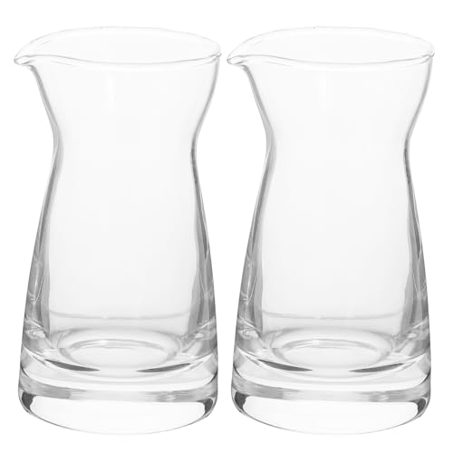 OSOLADY 2 Stücke Milchkännchen aus 80 ml Sahnekännchen Transparent für Milch und Saucen für Kaffee und Desserts von OSOLADY