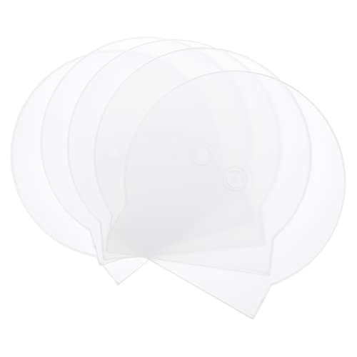 OSOLADY 20 Stück CD Aufbewahrungsbox aus Robustem Kunststoff Transparente Halbrunde Hüllen mit Stoßdämpfender Dickwandiger Schutzfunktion für und DVDs von OSOLADY