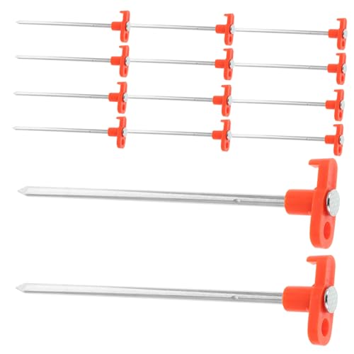 OSOLADY 20 Stück Teiliges Leuchtende Zeltheringe Robuste Metall Bodennägel Wetterfeste Camping Heringe für Harte Böden Fluoreszierend für Nacht Beim Wandern und Garten von OSOLADY
