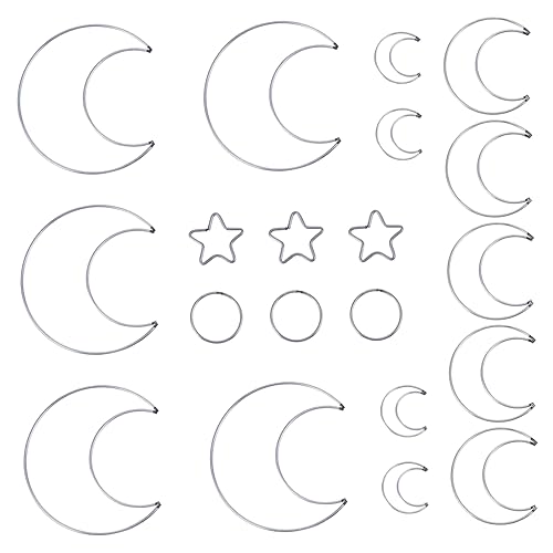 OSOLADY 20 Stück Makramee Ringe aus Rostfreiem Metall für Selbstgemacht Dekoration Vielseitige Ringe für Hochzeiten Babypartys Kreative Bastelprojekte von OSOLADY