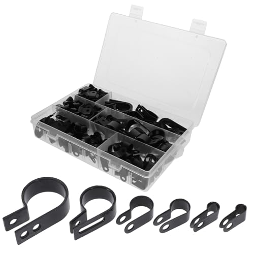 OSOLADY 200Stücke Kabelklemmen Nylon Clips Sortiment Schwarze Kunststoffklemmen Für Kabelmanagement Einfache Installation Langlebig Für Drähte Kabel OSOLADY 200Stücke Kabelklemmen Nylon Clips Sortiment Schwarze Kunststoffklemmen Für Kabelmanagement Einfache Installation Langlebig Für Drähte Kabel von OSOLADY