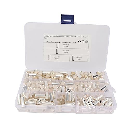 OSOLADY 200Stücke Kupfer Crimpverbinder Ferrules mit Isolationsfackel für Einfache Drahtverbindungen für Elektrische Installationen Reparaturen OSOLADY 200Stücke Kupfer Crimpverbinder Ferrules mit Isolationsfackel für Einfache Drahtverbindungen für Elektrische Installationen Reparaturen von OSOLADY