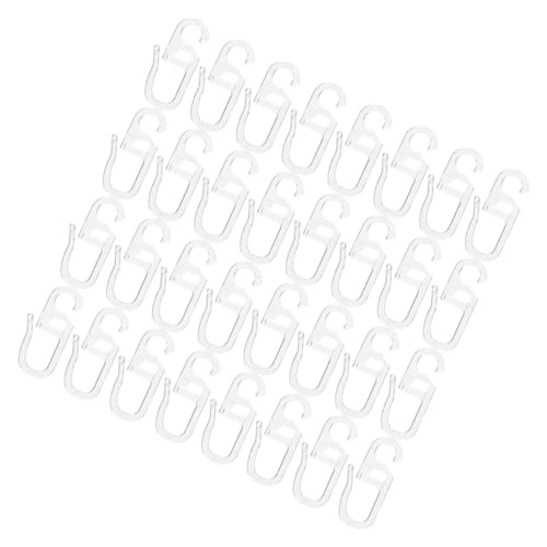 OSOLADY 200Stücke Vorhanghaken aus Transparente Haken für Vorhänge und Duschvorhänge zu Installieren Robust und Vielseitig Einsetzbar für Verschiedene von OSOLADY