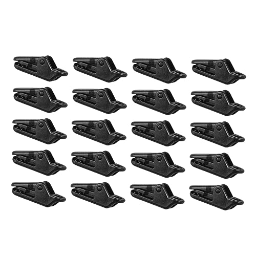 OSOLADY 20Stücke Campingzelt Clips wasserdichte Zeltbefestigungsclips für Outdoor Aktivitäten Vielseitig Einsetzbar Planen und Zeltklammern Robust und Langlebig für Zelten von OSOLADY
