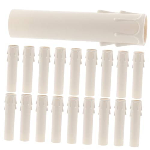 OSOLADY 20Stücke Kerzenabdeckungen für Kronleuchter Weiße Kunststoffhülsen mit Wachstropfeneffekt Ersatz für Dekorative Lampen Geeignet für Wohnzimmer Küche und OSOLADY 20Stücke Kerzenabdeckungen für Kronleuchter Weiße Kunststoffhülsen mit Wachstropfeneffekt Ersatz für Dekorative Lampen Geeignet für Wohnzimmer Küche und von OSOLADY