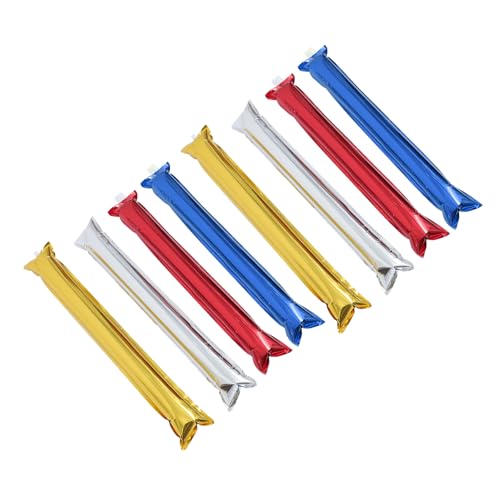 OSOLADY 24 Stück Teiliges Aufblasbares Klatsch sticks Bunte Party Boom Wands in Gold Silber Rot und Blau Leichte Krachmacher für Sportevents Geburtstage Hochzeiten und Kinderfeiern von OSOLADY