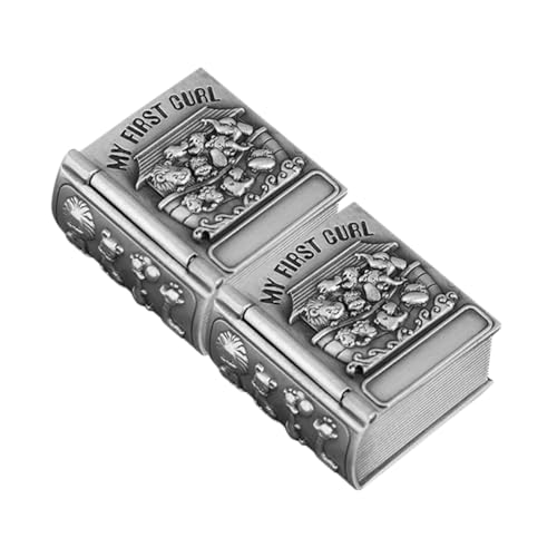 OSOLADY 2Er-Packung Zahnaufbewahrungsbehälter Zahnkästchen Zahndose Metallbox mit Zahnprägung Metallprägung Zahnbox Zahnhalter aus Metall Vorratsbehälter Zinklegierung Silver von OSOLADY