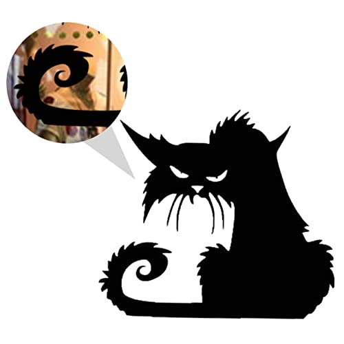 OSOLADY 2 Stück Abnehmbare PVC Katzen Fenster Aufkleber Selbstklebend Wasserfest Halloween Dekoration für Innen und Außen OSOLADY 2 Stück Abnehmbare PVC Katzen Fenster Aufkleber Selbstklebend Wasserfest Halloween Dekoration für Innen und Außen von OSOLADY