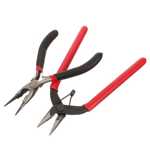 OSOLADY 2Stücke DIY Schmuckzange Rundzange Drahtschneidezange für Bastelarbeiten Ergonomischer für Einfachen Einsatz Kompakt Langlebig für Anfänger OSOLADY 2Stücke DIY Schmuckzange Rundzange Drahtschneidezange für Bastelarbeiten Ergonomischer für Einfachen Einsatz Kompakt Langlebig für Anfänger von OSOLADY