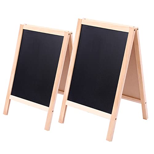 OSOLADY 2Stücke Freistehende Holzkreidebrett Tafel für Doppelseitiges Abwischbares Whiteboard für Kreative Aktivitäten zu Hause Schule für Kreative OSOLADY 2Stücke Freistehende Holzkreidebrett Tafel für Doppelseitiges Abwischbares Whiteboard für Kreative Aktivitäten zu Hause Schule für Kreative von OSOLADY