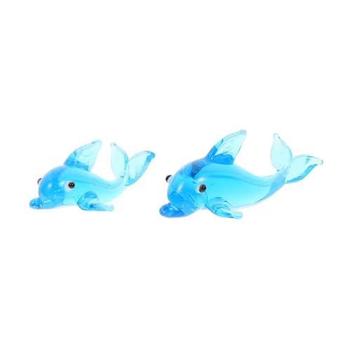 OSOLADY 2Stücke Glasdelphin Figuren Desktop Ornamente für Wohndekoration Zufallsgröße Mini Delphin Deko für Wohnzimmer und Büro für Freunde und Familie OSOLADY 2Stücke Glasdelphin Figuren Desktop Ornamente für Wohndekoration Zufallsgröße Mini Delphin Deko für Wohnzimmer und Büro für Freunde und Familie von OSOLADY