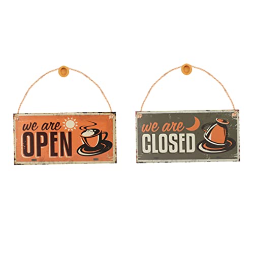 OSOLADY 2Stücke Holz Vintage Hängeschild für Bar Retro Art Dekoration für Zuhause Langlebig und Aufzuhängen von OSOLADY