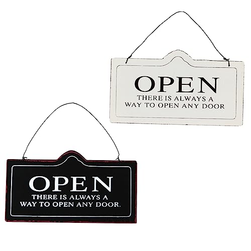 OSOLADY 2Stücke Holzschild Offenes Geschlossenes Schild Für Geschäft Doppelseitiges Hängendes Türschild Für Restaurant Bar Hotel Dekoratives OSOLADY 2Stücke Holzschild Offenes Geschlossenes Schild Für Geschäft Doppelseitiges Hängendes Türschild Für Restaurant Bar Hotel Dekoratives von OSOLADY