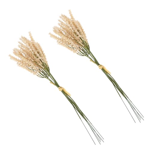 OSOLADY 2Stücke Künstliche Weizenohr Dekorationen für Herbstarrangements Realistische Getrocknete Blumen für Hochzeitsdeko DIY Bastelprojekte und Fotografie Requisiten von OSOLADY